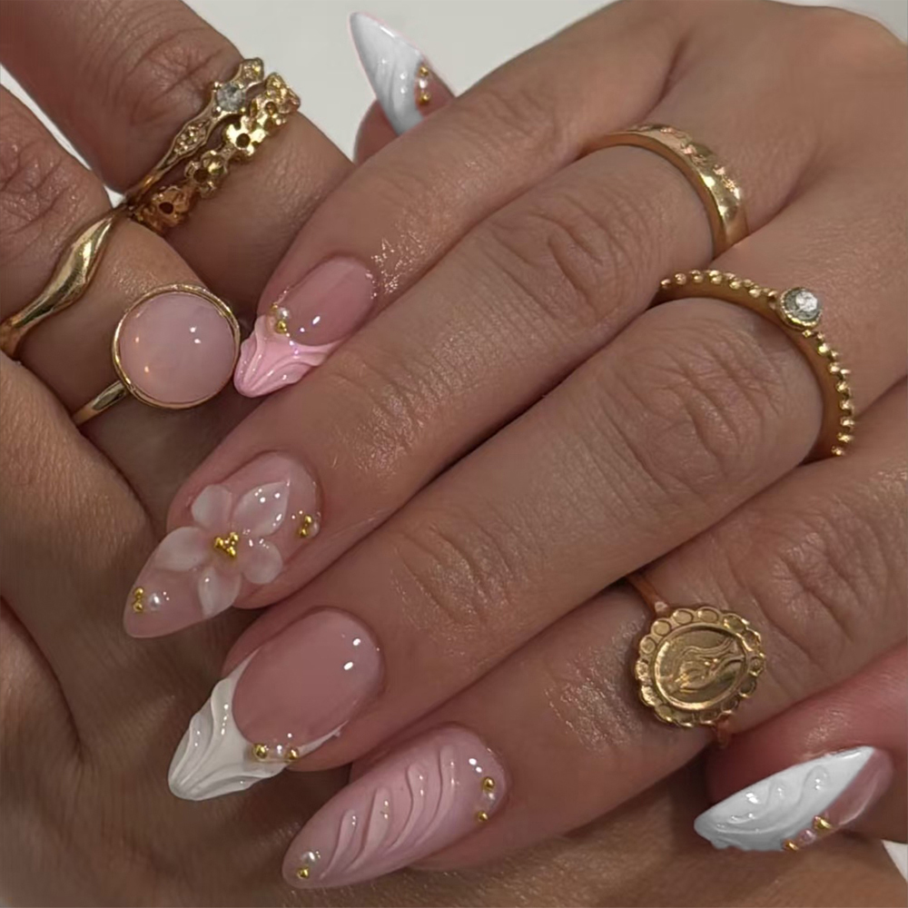 Nail Art Pink - Eleve seu estilo com, 24 pçs/set