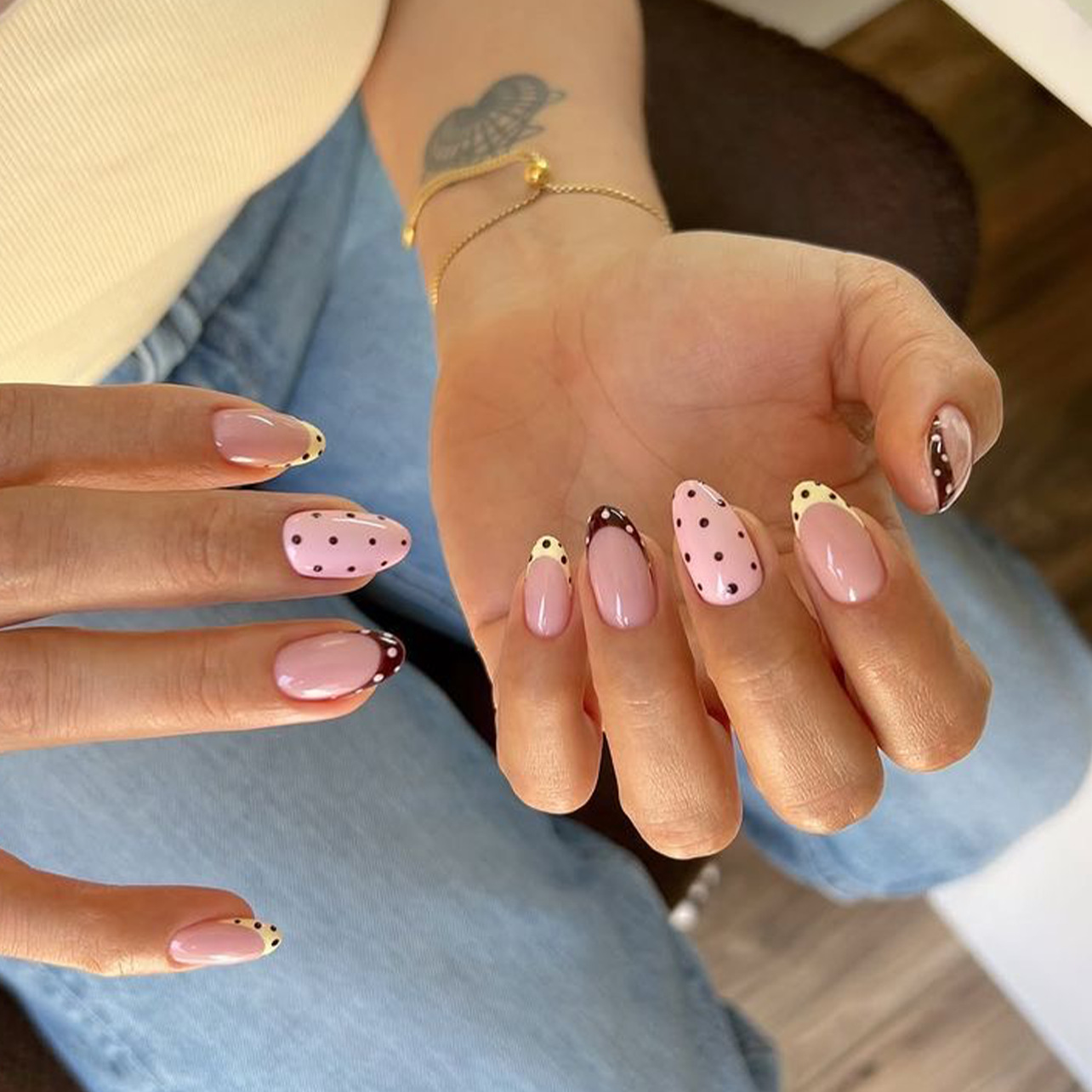 Nail Art Pink - Conjunto de 24 Unhas Postiças em