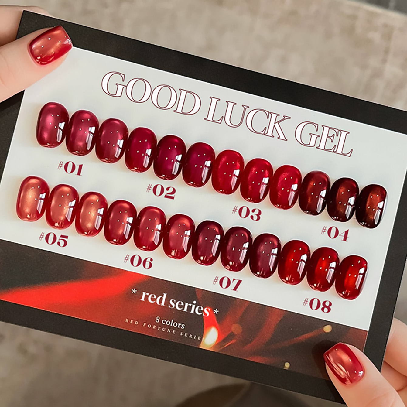 Nail Art Red Wine Cat Eye - 1 unidade PSK 2026 Esmalte em