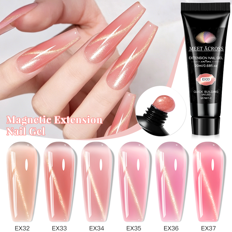 Nail Art Extension Cat Eye - Gel de extensão de unhas magnético