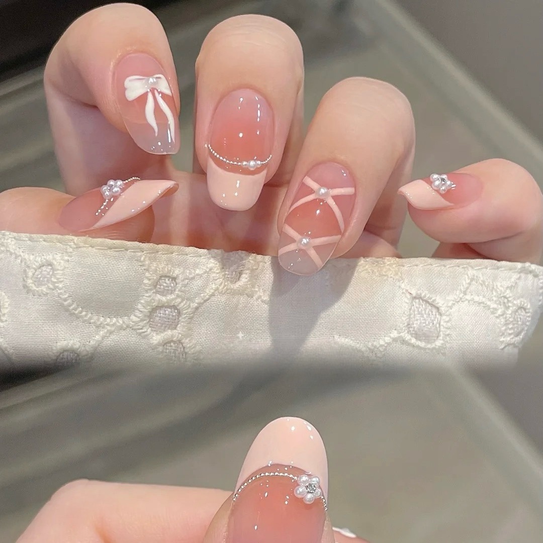 10 pçs branco francês rosa cor - Nail Art Pink avaliação e preço