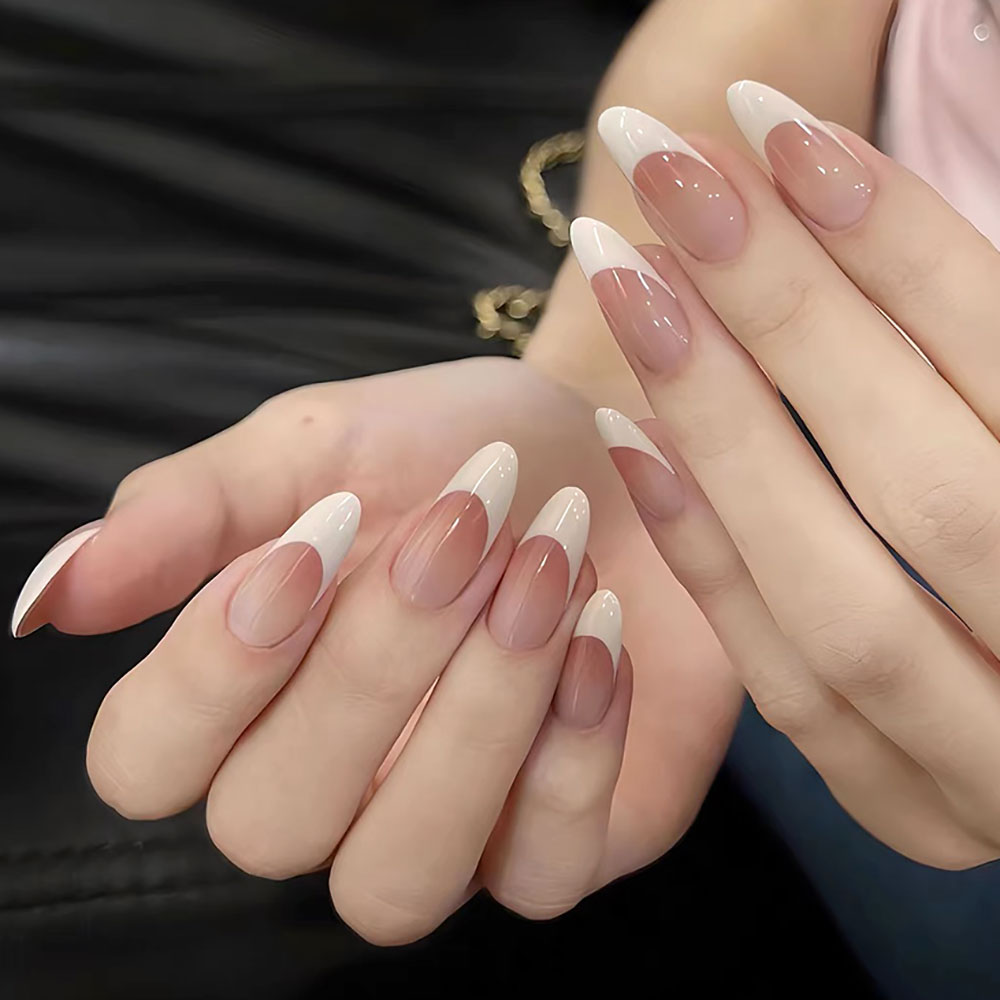 120 pçs rosa médio amêndoa fra - Nail Art Pink avaliação e preço
