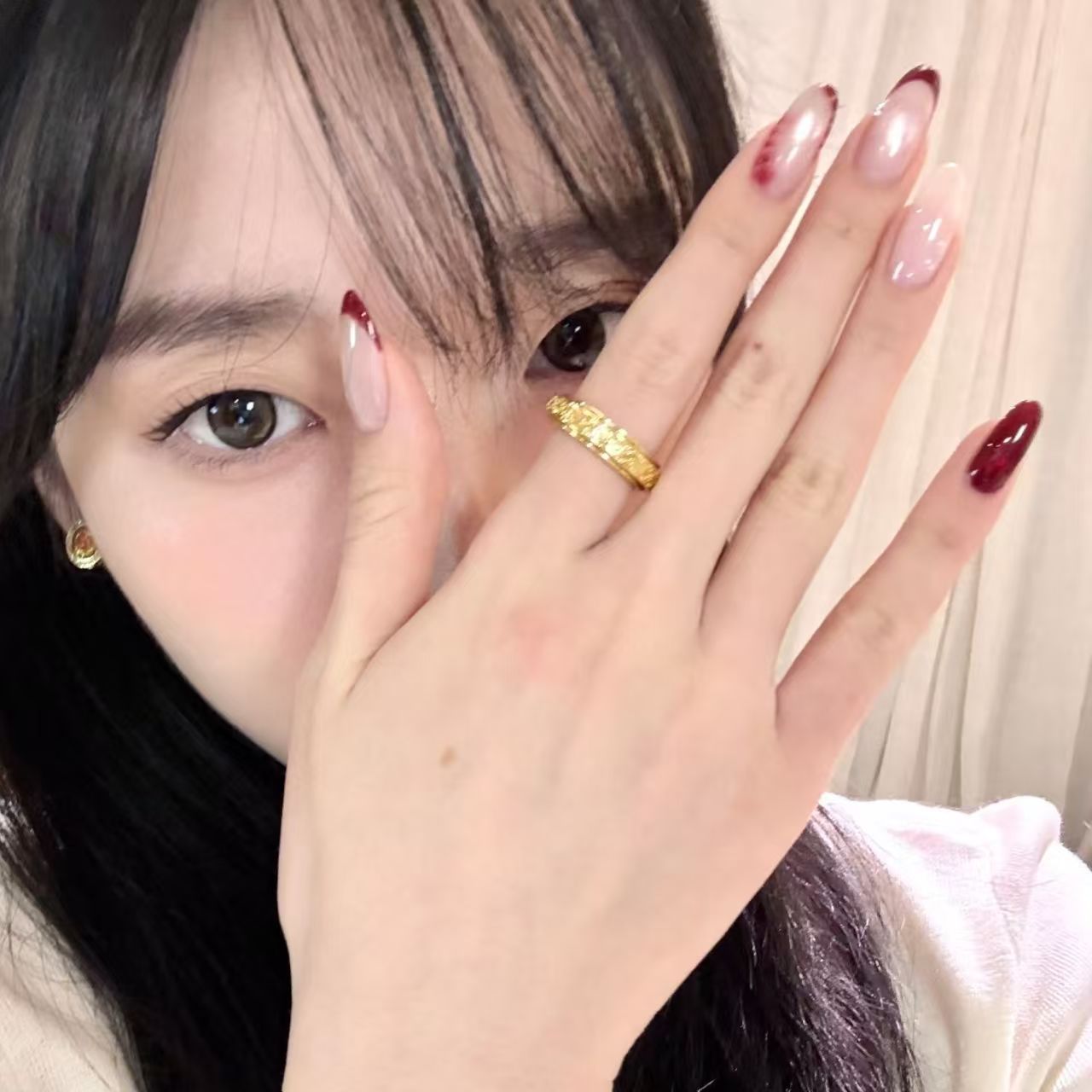 10 pçs artesanal oval imprensa - Nail Art Red Wine Cat Eye avaliação e preço