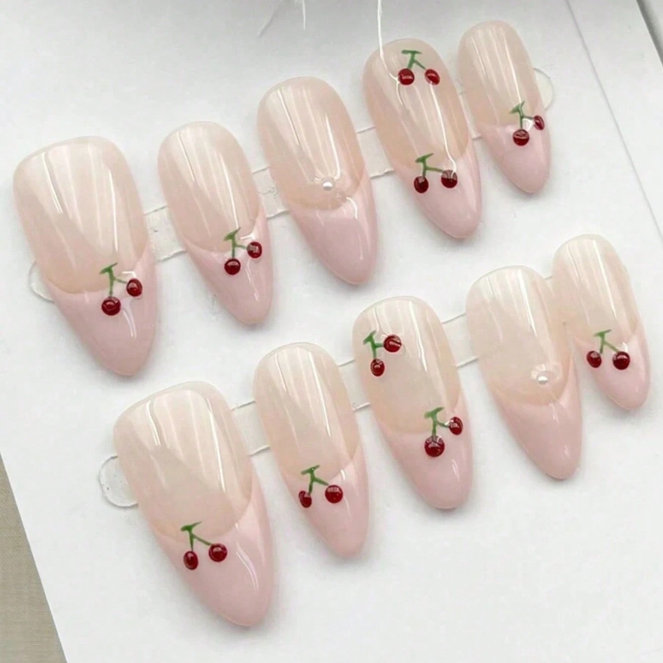10 peças de unhas postiças méd - Nail Art Pink avaliação e preço