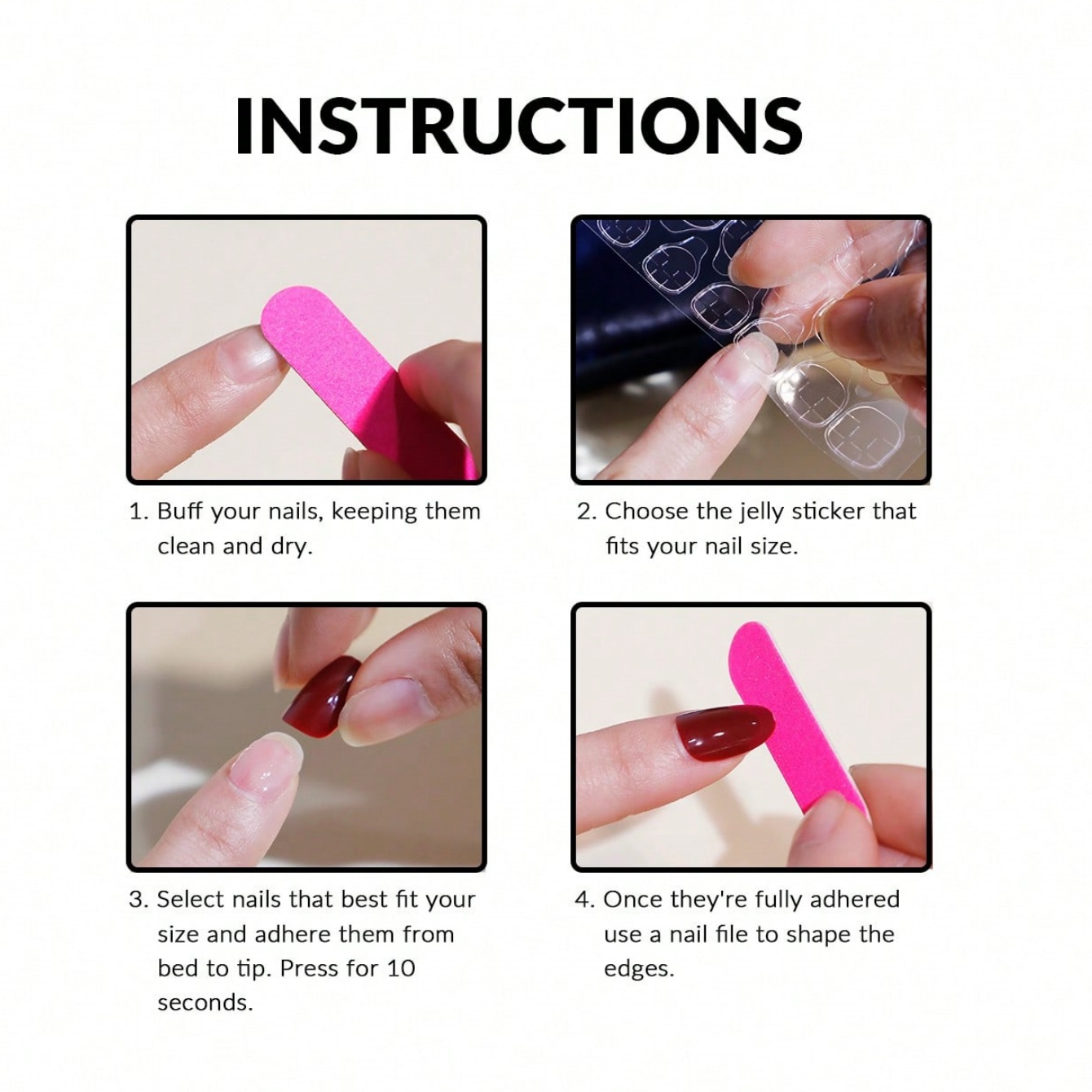 10 peças de unhas postiças méd - Nail Art Pink avaliação e preço