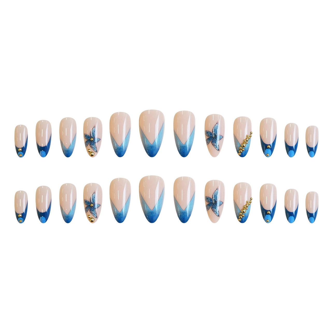 Unhas postiças nude com estamp - Nail Art Pink avaliação e preço