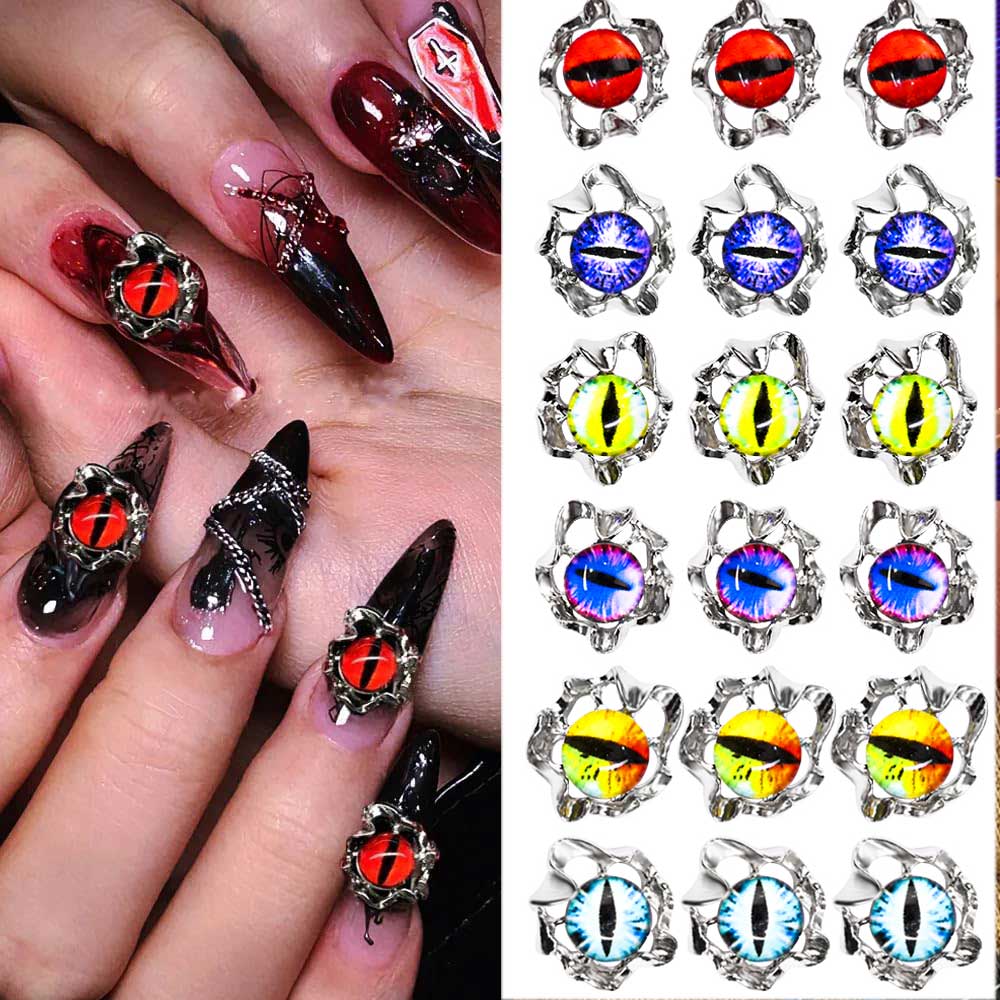 Aolly y2k diabo olho prego enc - Nail Art Xmas avaliação e preço
