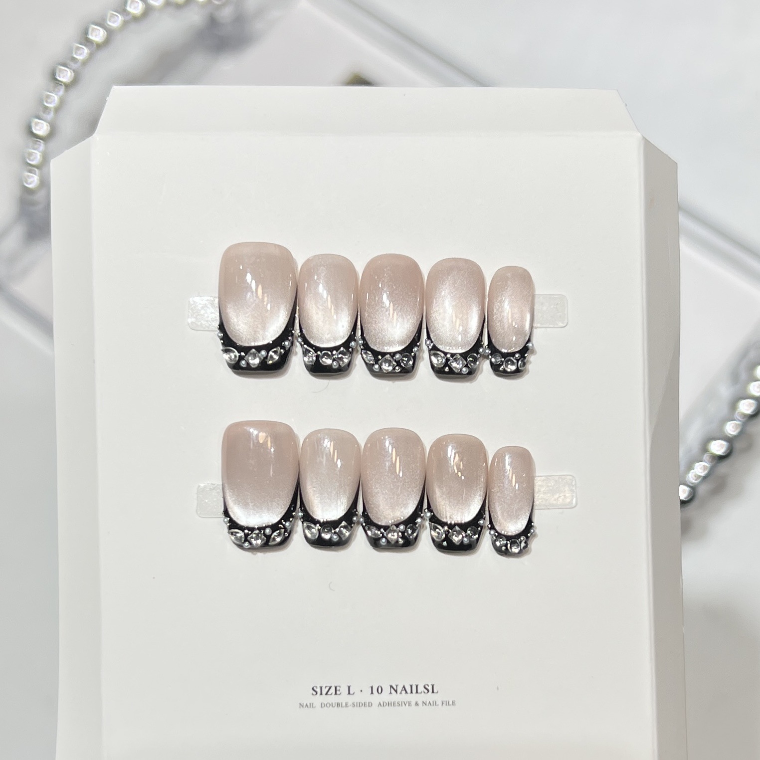 10 peças de unhas postiças pre - Nail Art Full Cat Eye avaliação e preço