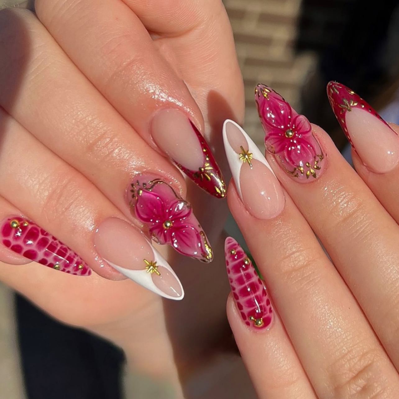 24 peças de Unhas Postiças Amê - Nail Art Pink avaliação e preço