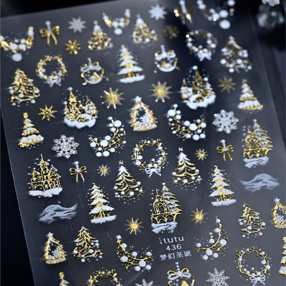 5d em relevo castelo de ouro/g - Nail Art Xmas avaliação e preço