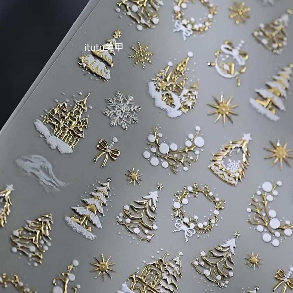 5d em relevo castelo de ouro/g - Nail Art Xmas avaliação e preço