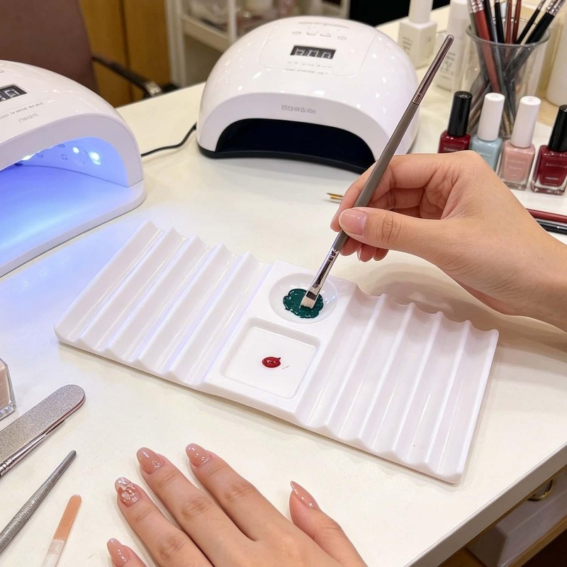 Paleta Reutilizável para Nail  - Nail Art Vector avaliação e preço