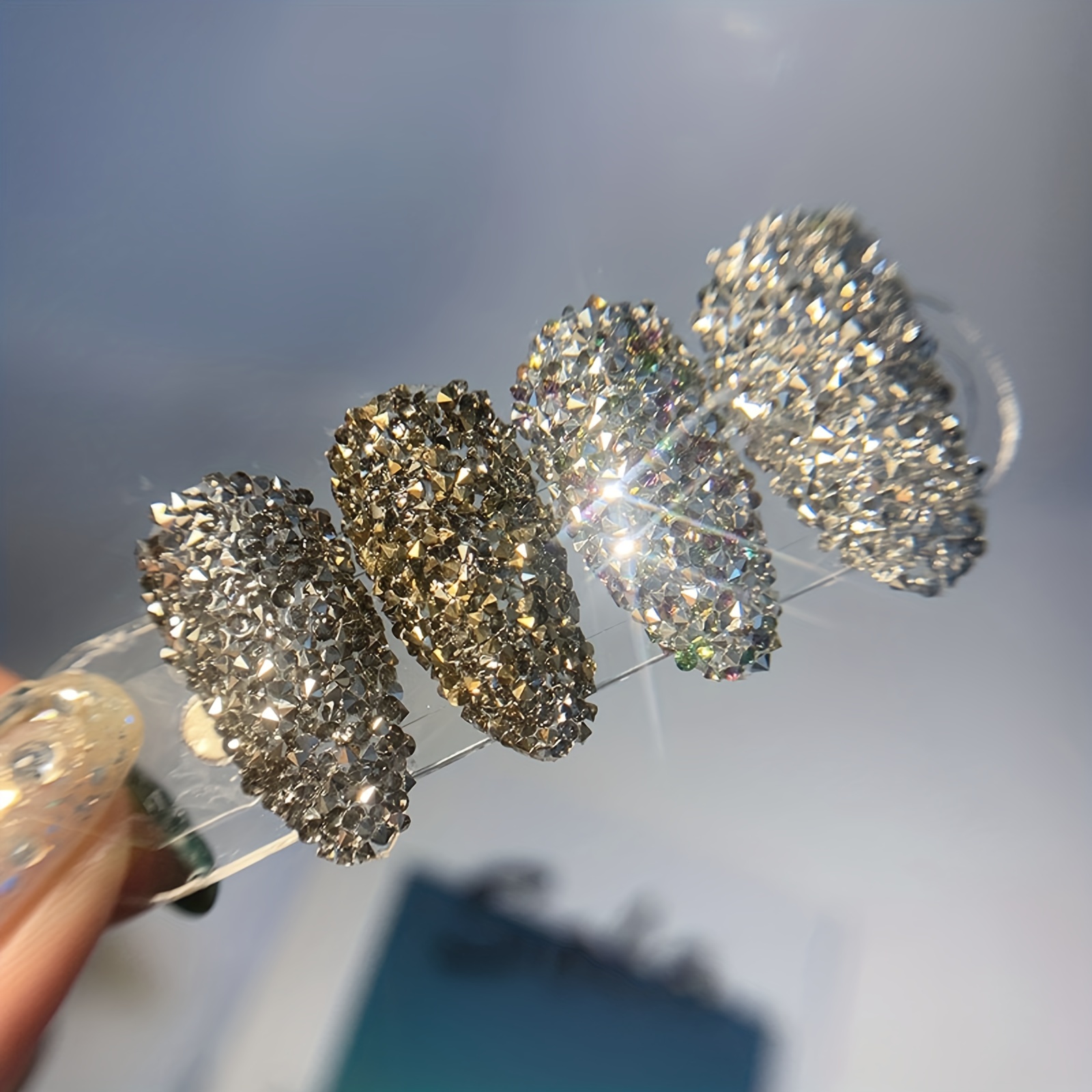 Glitter caviar unhas strass fa - Nail Art Xmas avaliação e preço