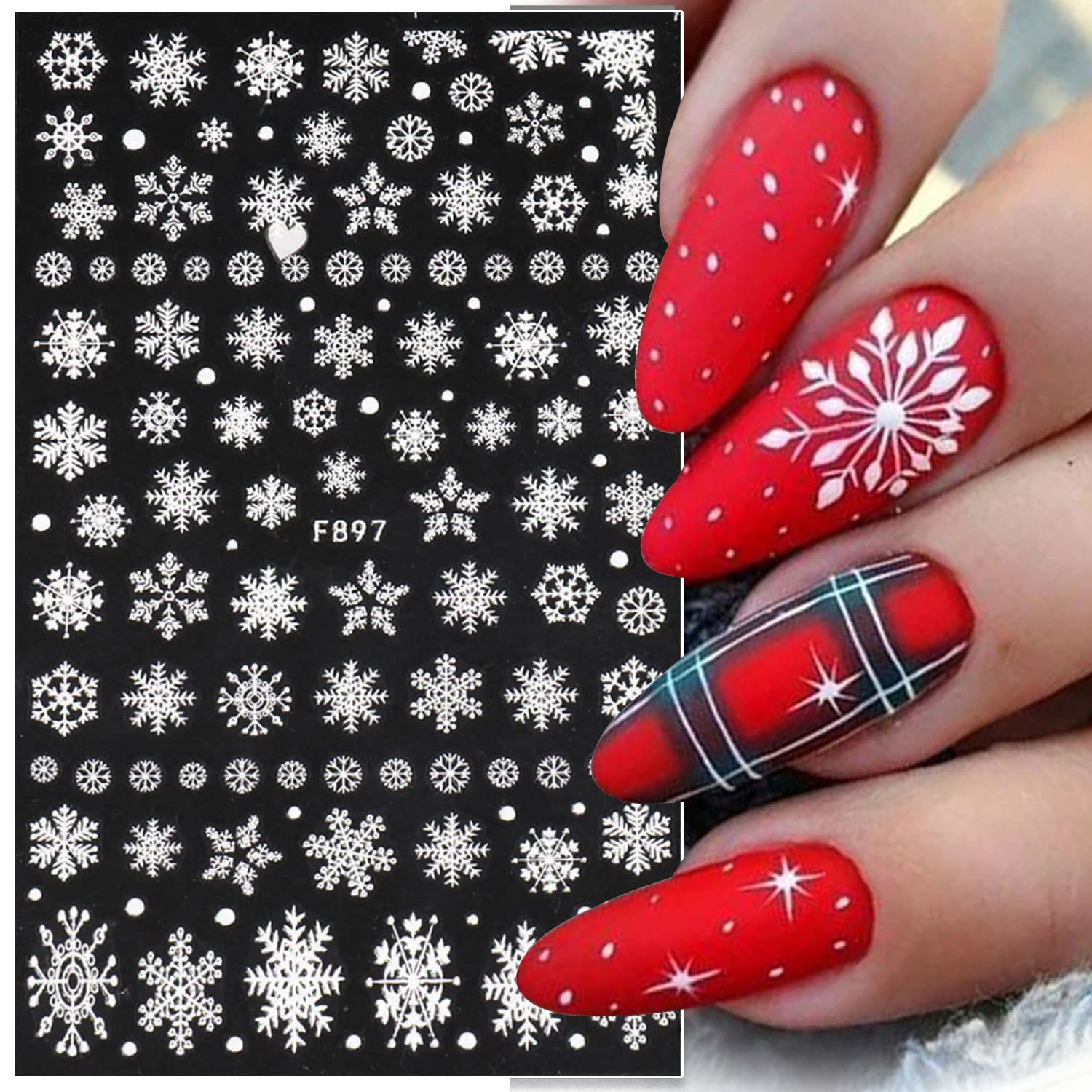 Auto-adesivo 3D Snowflake Nail - Nail Art Xmas avaliação e preço