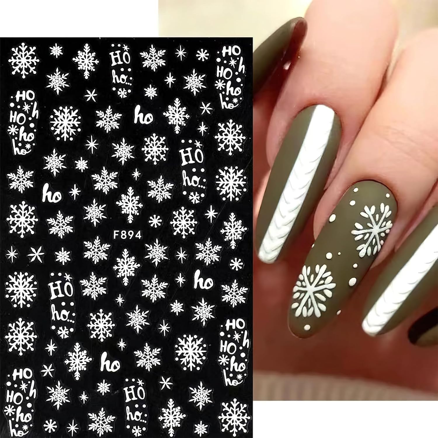 Auto-adesivo 3D Snowflake Nail - Nail Art Xmas avaliação e preço